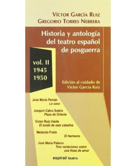Historia y antología del teatro español de posguerra. Vol. II